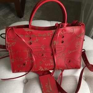 Balenciaga Valentine’s blackout city bag red